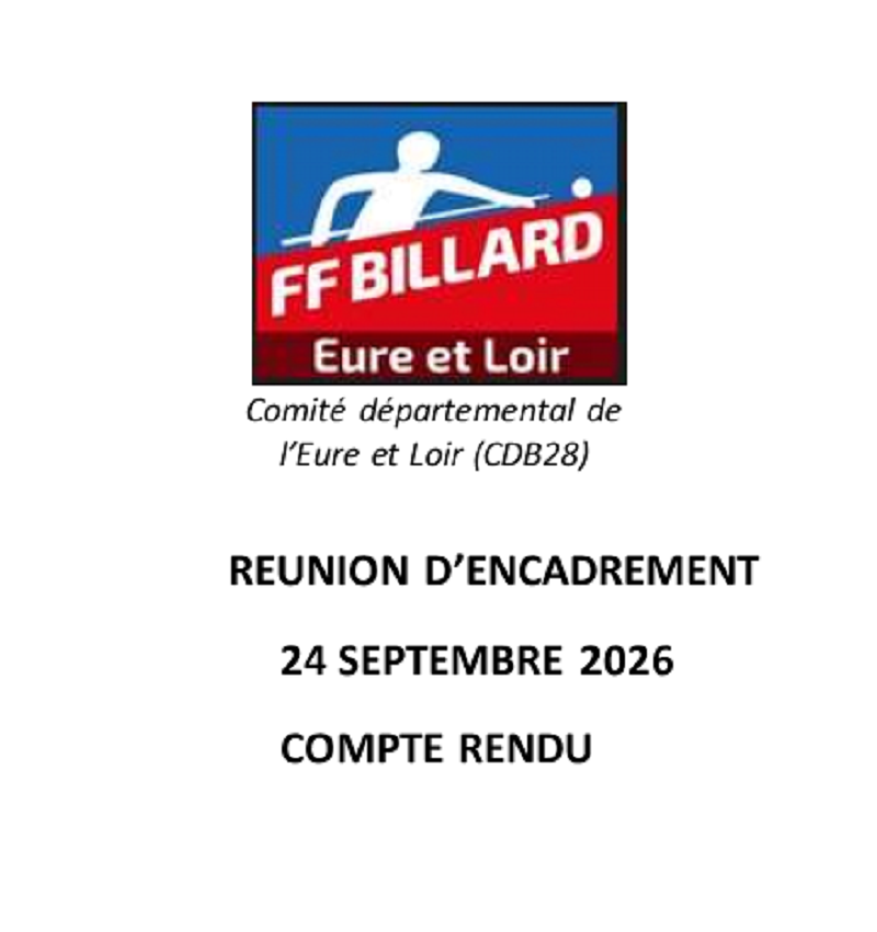Compte Rendu Réunion d'encadrement du CDB 28 – Jeudi 24 septembre 2026